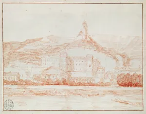 Chateau de La Roche-Guyon (sanguine on paper) Chateau de La Roche-Guyon (sanguine on paper)