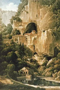 Chateau of Luegg or Predjama, near Trieste (w/c on paper) Chateau of Luegg or Predjama, near Trieste (w/c on paper)