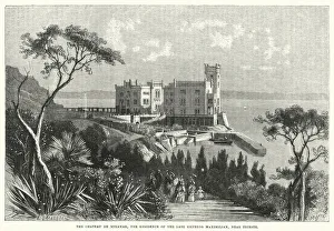 The Chateau de Miramar, the residence of the late Emperor Maximilian, near Trieste (engraving) The Chateau de Miramar, the residence of the late Emperor Maximilian, near Trieste (engraving)