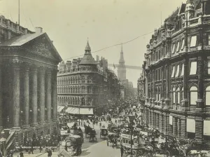 Cheapside, from Mansion House, City of London, 1885 (b/w photo) Cheapside, from Mansion House, City of London, 1885 (b/w photo)