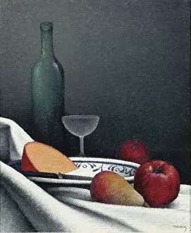 Impasto Gallery: Cheese and Fruit (oil on canvas)