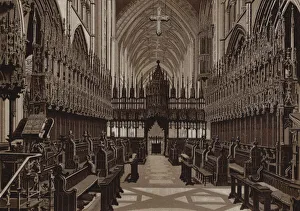 Chester Cathedral, the Choir, West View (litho) Chester Cathedral, the Choir, West View (litho)
