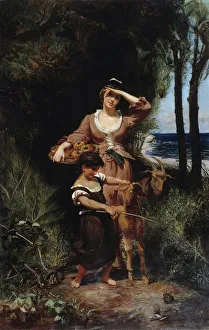 Chevrere by the Sea Painting by Joanny Rave (1827-1882) Dim. 219x139 cm. Mandatory mention Chevrere by the Sea Painting by Joanny Rave (1827-1882) Dim. 219x139 cm. Mandatory mention