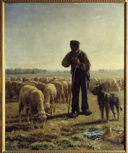 The chicoree father. Painting by Jean Ferdinand Chaigneau (1830-1906), 19th century The chicoree father. Painting by Jean Ferdinand Chaigneau (1830-1906), 19th century
