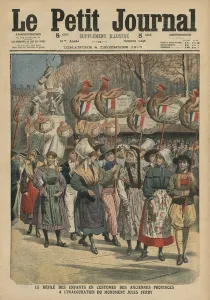 Children dressed in costumes of the provinces parading at the inauguration of the Children dressed in costumes of the provinces parading at the inauguration of the