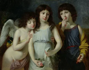 The Three Children of Monsieur Langlois (oil on canvas) The Three Children of Monsieur Langlois (oil on canvas)