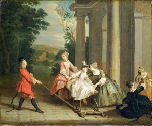 Children Playing with a Hobby Horse, c.1741-47 (oil on canvas) Children Playing with a Hobby Horse, c.1741-47 (oil on canvas)