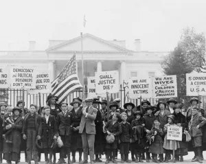 Children at the White House appealing to the President for the release of political Children at the White House appealing to the President for the release of political