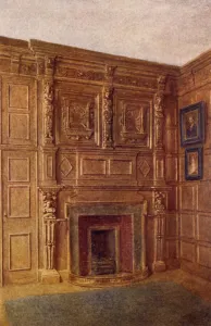 Chimney-piece and part of Room at No 4 Coleman Street, 1892 (colour litho) Chimney-piece and part of Room at No 4 Coleman Street, 1892 (colour litho)