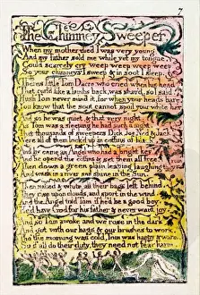 The Chimney Sweeper, plate 7 (Bentley 12) from Songs of Innocence