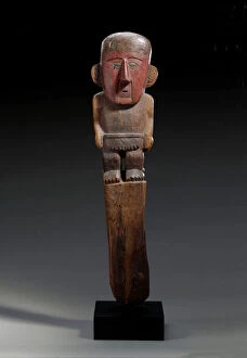 A Chimu wood figural marker, c.1100-1400 (wood)