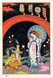 China, from The Art of Perfume, pub. 1912 (pochoir print) China, from The Art of Perfume, pub. 1912 (pochoir print)