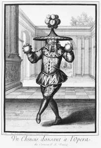 A Chinese Man Dancing at the Opera (engraving) (b / w photo) A Chinese Man Dancing at the Opera (engraving) (b / w photo)