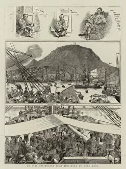 Republic Of Singapore Gallery: Chinese Passengers from Singapore to Hong Kong (engraving)