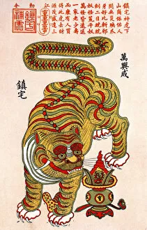 Signs Collection: Chinese zodiac sign of the Tiger (colour litho)