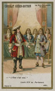 Chocolat Guerin-Boutron trade card, Historic Words series (chromolitho) Chocolat Guerin-Boutron trade card, Historic Words series (chromolitho)