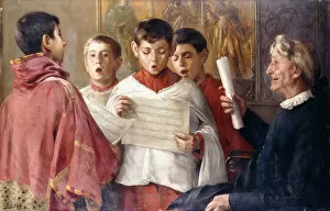 The Choir Boys, (oil on canvas)