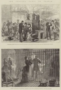 The Cholera Panic in France, 1884 (engraving) The Cholera Panic in France, 1884 (engraving)
