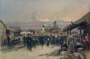 Chorus of the Fourth Infantry Battalion at Tsarskoe Selo, 1889 (oil on canvas) Chorus of the Fourth Infantry Battalion at Tsarskoe Selo, 1889 (oil on canvas)