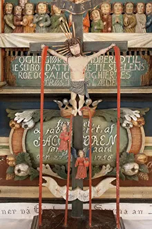 Christ on the Cross, detail of the altarpiece (painted wood) Christ on the Cross, detail of the altarpiece (painted wood)