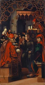 Christ among the Doctors, 1512 (tempera on canvas laid down on wood) Christ among the Doctors, 1512 (tempera on canvas laid down on wood)