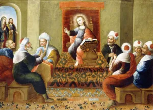 Christ and the Doctors (oil on canvas) Christ and the Doctors (oil on canvas)