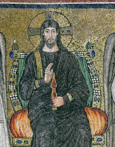 Christ enthroned with the angels (mosaic) (detail of 344548) Christ enthroned with the angels (mosaic) (detail of 344548)
