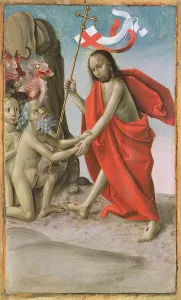 <b class=qtipBold><figcaption>Christ in Limbo, 1490-1500</figcaption></b><br>BAL49158 Christ in Limbo, 1490-1500 by Hungarian School; Hungarian National Gallery, Budapest, Hungary; out of copyright. possible copyright restrictions apply, consult national copyright laws<br><em>© Hungarian National Gallery, Budapest, Hungary / Bridgeman Images</em> Christ in Limbo, 1490-1500