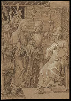Christ Passion Gallery: Christ before Pontius Pilate, 1600 (pen and black ink with white bodycolour on paper)