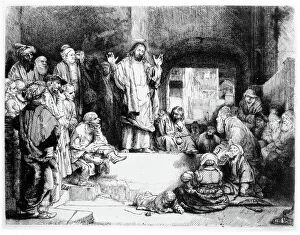 Teaching Gallery: Christ preaching, c.1652 (etching)