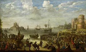 Christ Preaching from a Ship on the Sea of Galilee (Lac de Tiberiade) - par Willaerts Christ Preaching from a Ship on the Sea of Galilee (Lac de Tiberiade) - par Willaerts