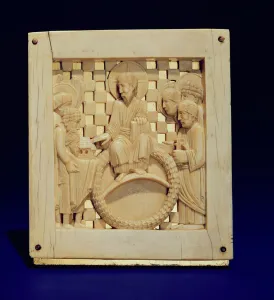 Christ Receiving Magdeburg Cathedral from Emperor Otto I, c.962-68 (ivory) Christ Receiving Magdeburg Cathedral from Emperor Otto I, c.962-68 (ivory)