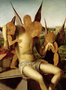 Christ Supported by Three Angels (oil on panel) Christ Supported by Three Angels (oil on panel)