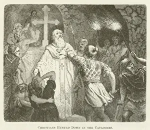 Christians Hunted Down in the Catacombs (engraving) Christians Hunted Down in the Catacombs (engraving)