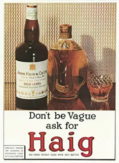 Beverage Gallery: Christmas advertisement for Haig Scotch whisky (colour litho)