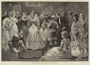 Amedee (after) Forestier Gallery: Christmas Festivities, rehearsing a Tableau (engraving)