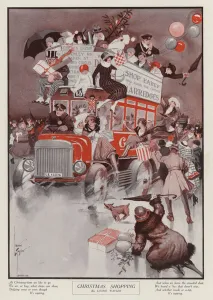 Chauffeuress Gallery: Christmas shopping (colour litho)