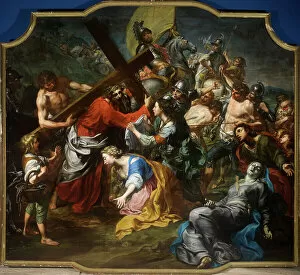 Passion Of Jesus Gallery: Christ's ascent to Calvary, First half of the 18th century (oil on canvas)