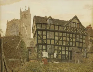 Church and Ancient Uninhabited House at Ludlow, 1871-72 (pencil and watercolour) Church and Ancient Uninhabited House at Ludlow, 1871-72 (pencil and watercolour)