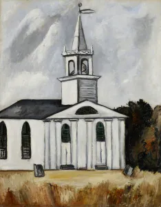 Church at Head Tide #2, 1938-40 (oil on academy board) Church at Head Tide #2, 1938-40 (oil on academy board)