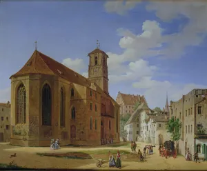 The Church Square in Wasserburg am Inn, 1838 (oil on canvas) The Church Square in Wasserburg am Inn, 1838 (oil on canvas)