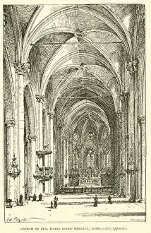 Church of Sta Maria Sopra Minerva, Rome (engraving) Church of Sta Maria Sopra Minerva, Rome (engraving)