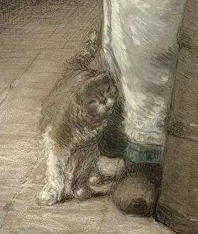 Churning Butter, 1866-68 (pencil & pastel on paper) (detail of 155306) Churning Butter, 1866-68 (pencil & pastel on paper) (detail of 155306)