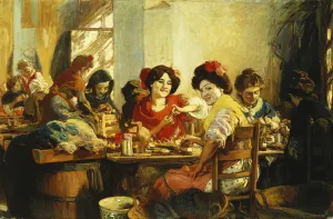 The Cigarette Girls of Seville, (oil on canvas) The Cigarette Girls of Seville, (oil on canvas)