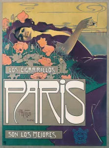 Cigarrillos Paris Poster by Aleardo Villa, 1901 (colour litho) Cigarrillos Paris Poster by Aleardo Villa, 1901 (colour litho)