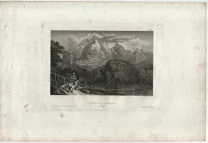 Cintra near Lisbon, 1833 (engraving)