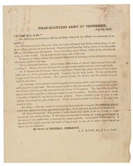 Circular pertaining to construction and fortification of redoubts used by the Army of Circular pertaining to construction and fortification of redoubts used by the Army of