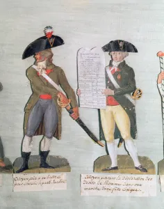 A Citizen Ready to Fight and a Citizen Carrying the Declaration of the Rights of Man A Citizen Ready to Fight and a Citizen Carrying the Declaration of the Rights of Man