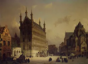 The City Hall of Leuven, Belgium, 1857 (oil on canvas) The City Hall of Leuven, Belgium, 1857 (oil on canvas)