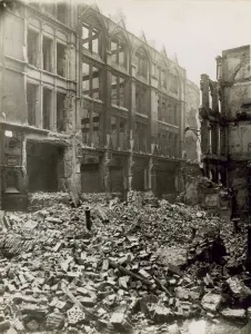 The City of London after a bombing raid (photo) The City of London after a bombing raid (photo)